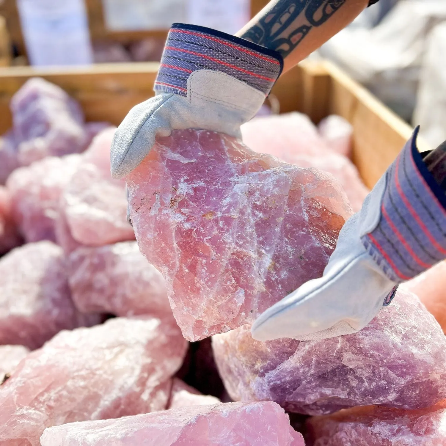 Giant A-Grade Raw Rose Quartz