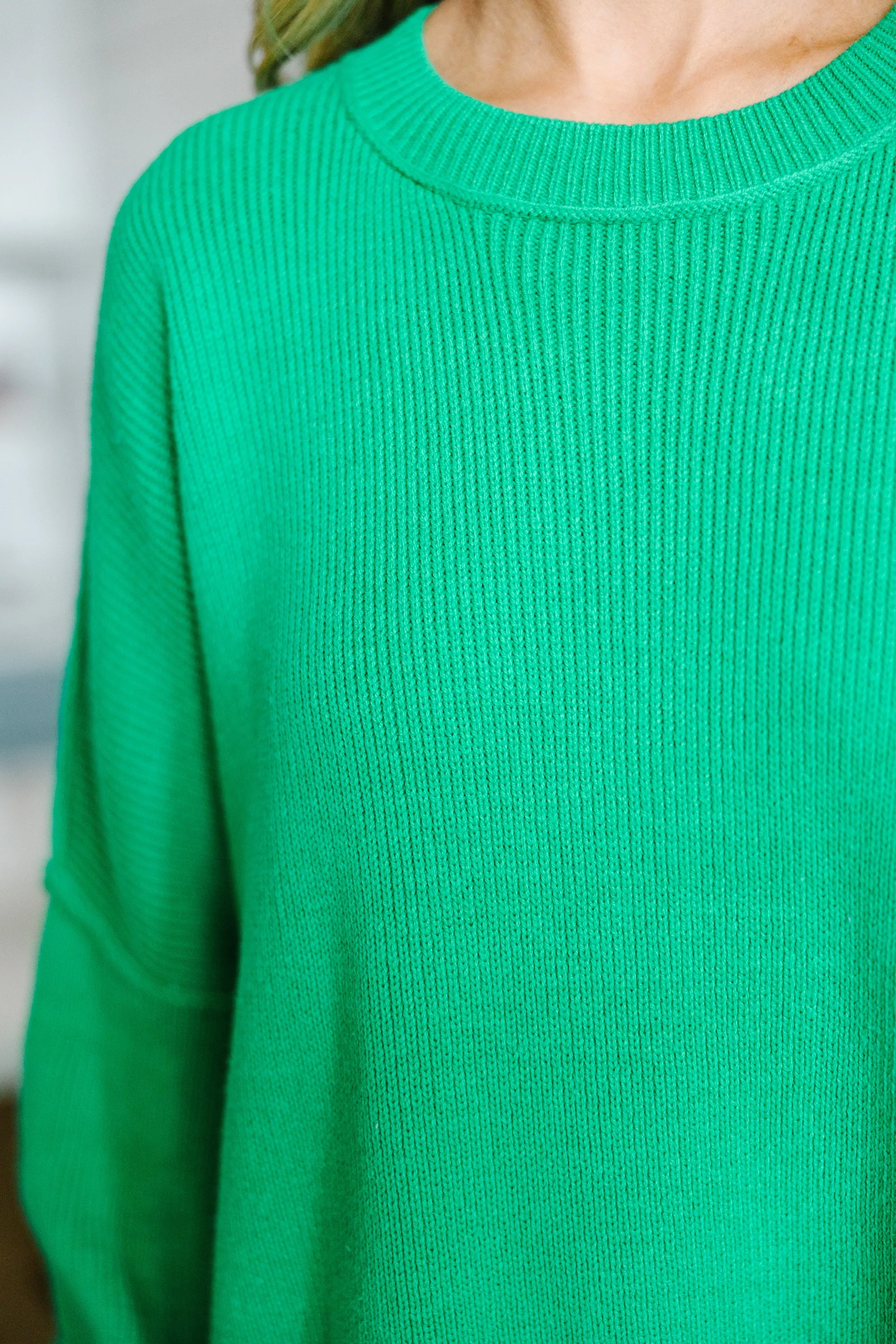 Give You Joy Kelly Green Dolman Sweater