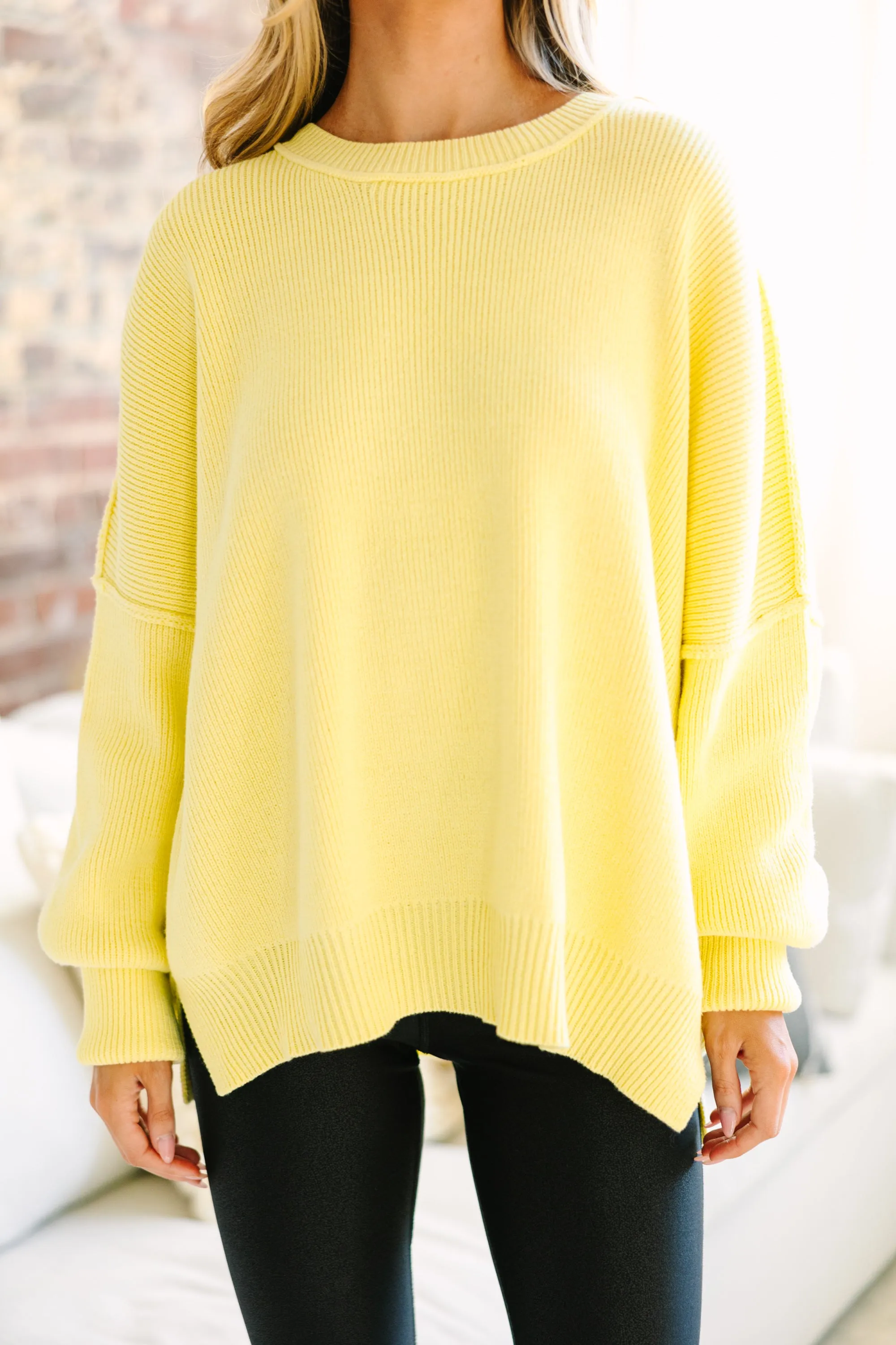 Give You Joy Yellow Dolman Sweater