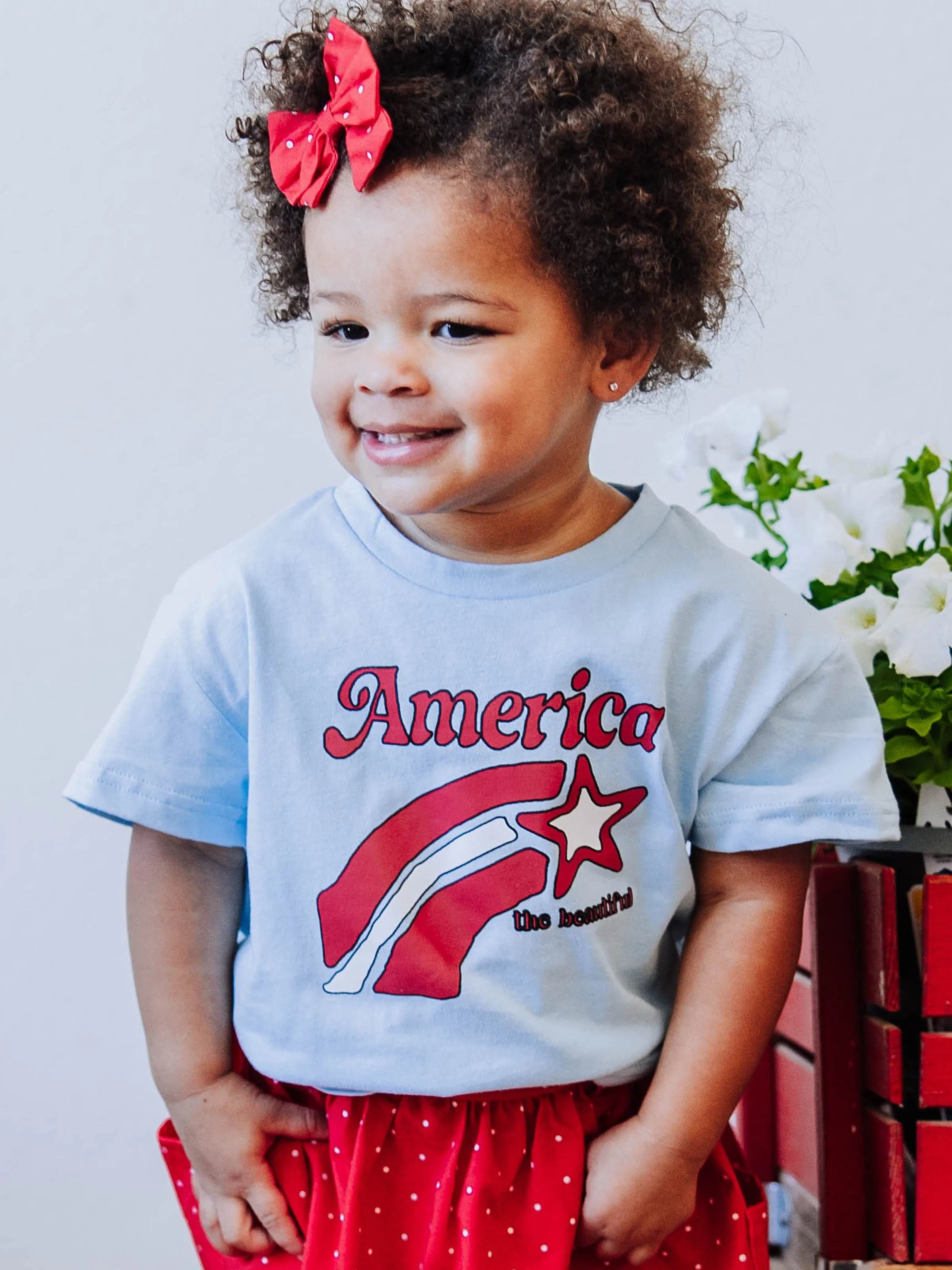 Graphic Tee - America the Beautiful Blue