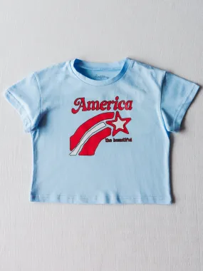 Graphic Tee - America the Beautiful Blue