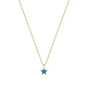 Happy Kids II | Pomelo Necklace | Blue Enamel | 14K Gold Plated 925 Silver