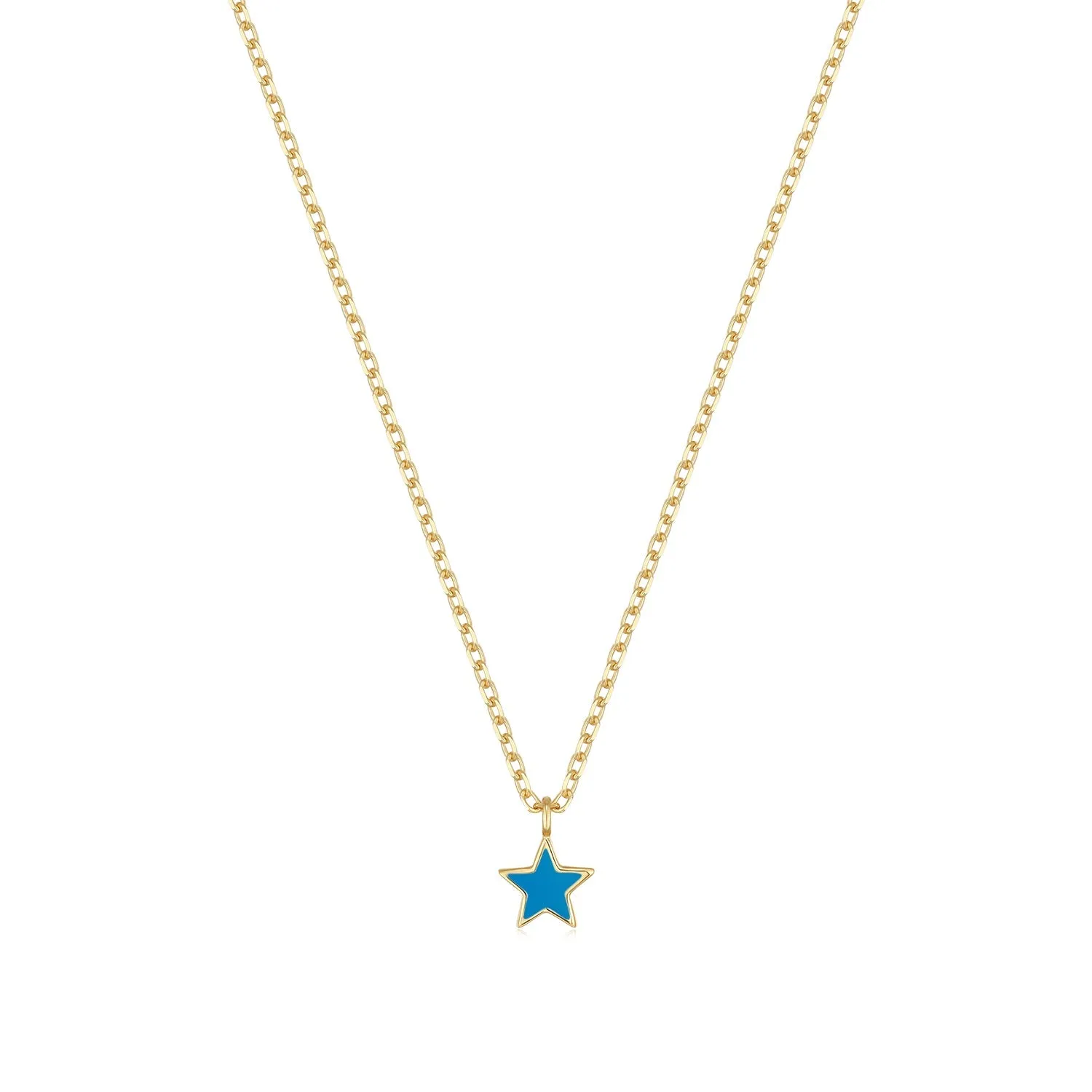 Happy Kids II | Pomelo Necklace | Blue Enamel | 14K Gold Plated 925 Silver