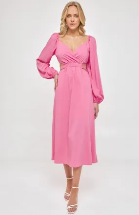 Hera Midi Dress-Pink