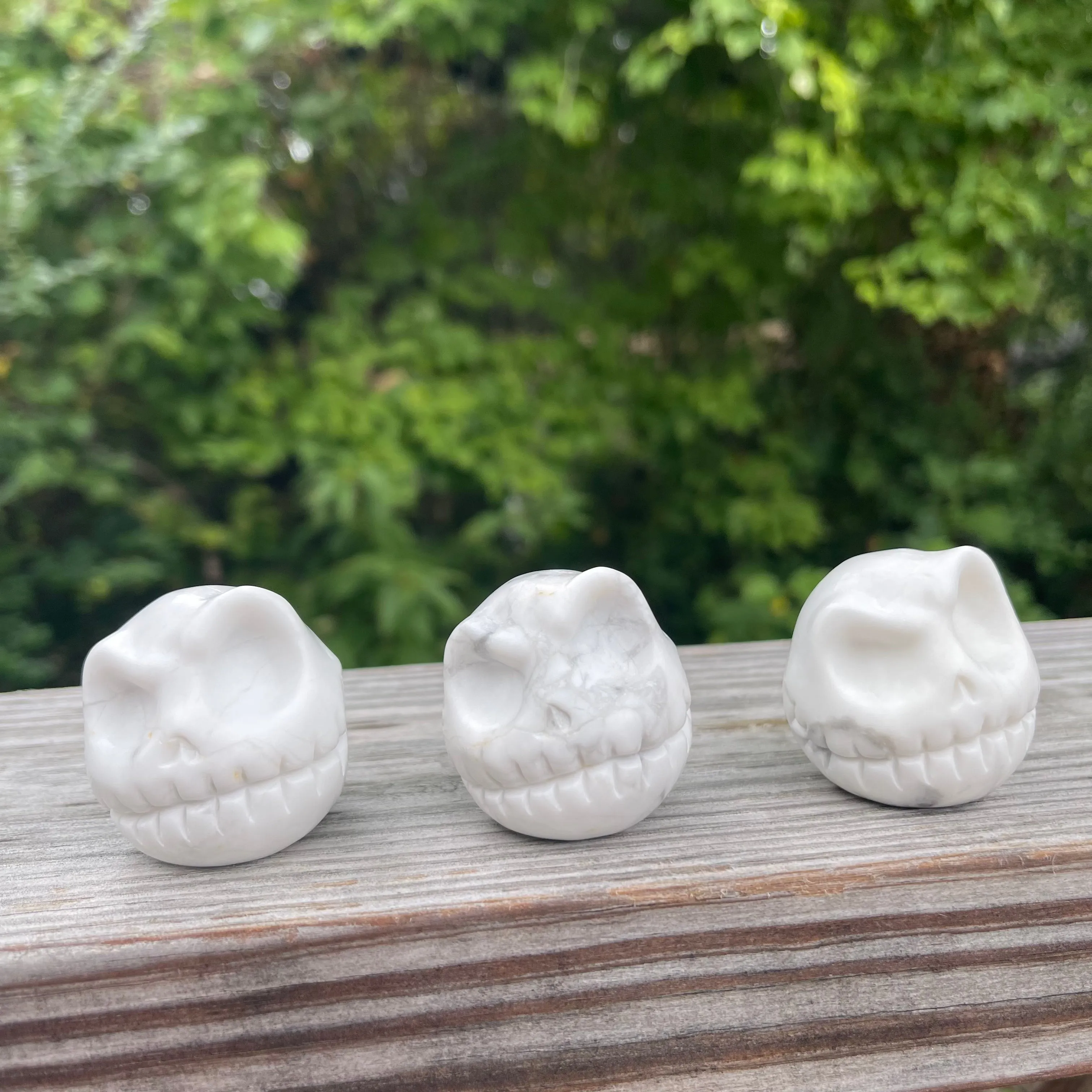 Howlite Jack Skull Head