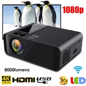 Huanletou 1080P LED Intelligent Smart Home Cinéma Projector