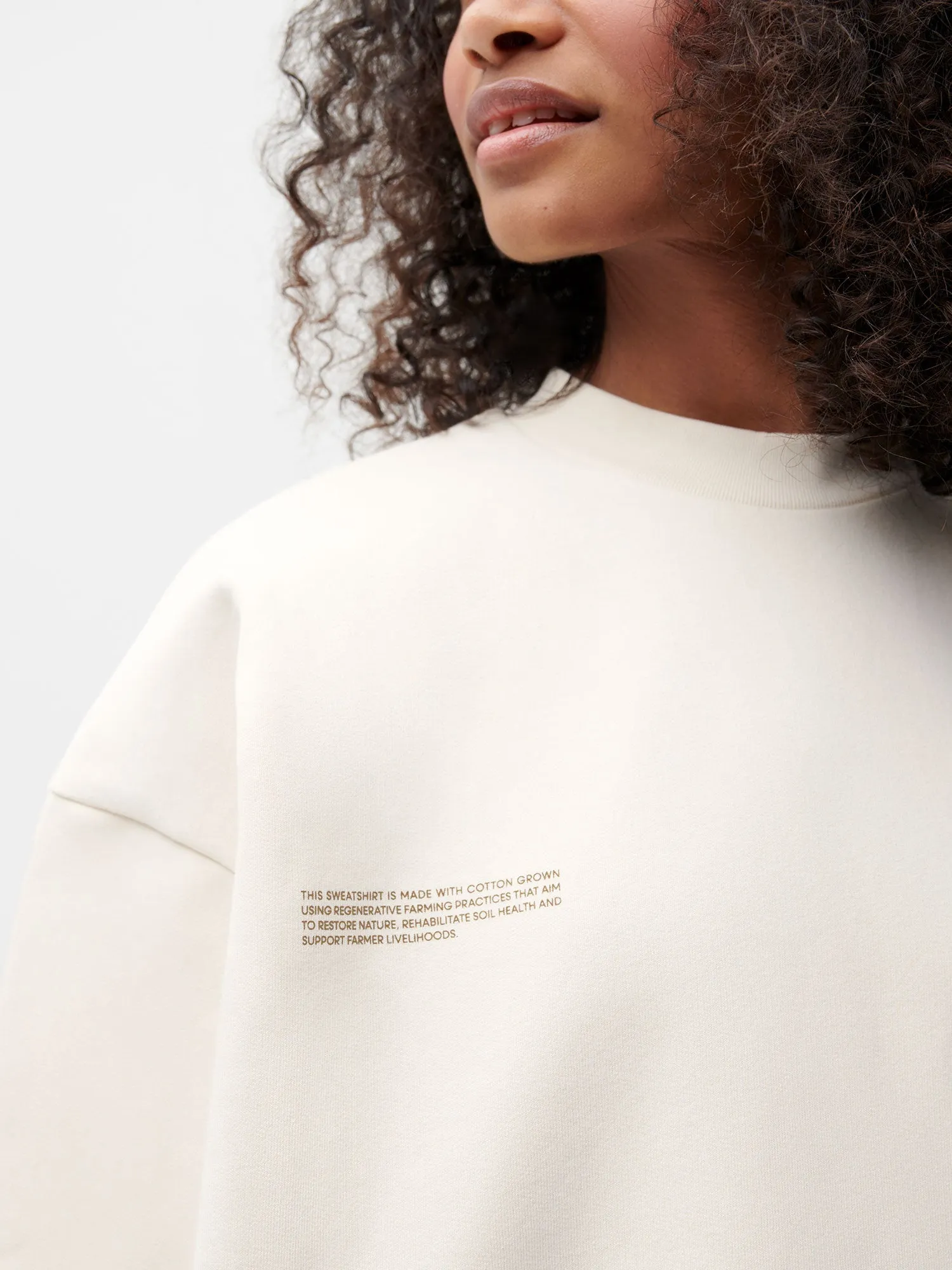 In Conversion Cotton Sweatshirt—cotton white