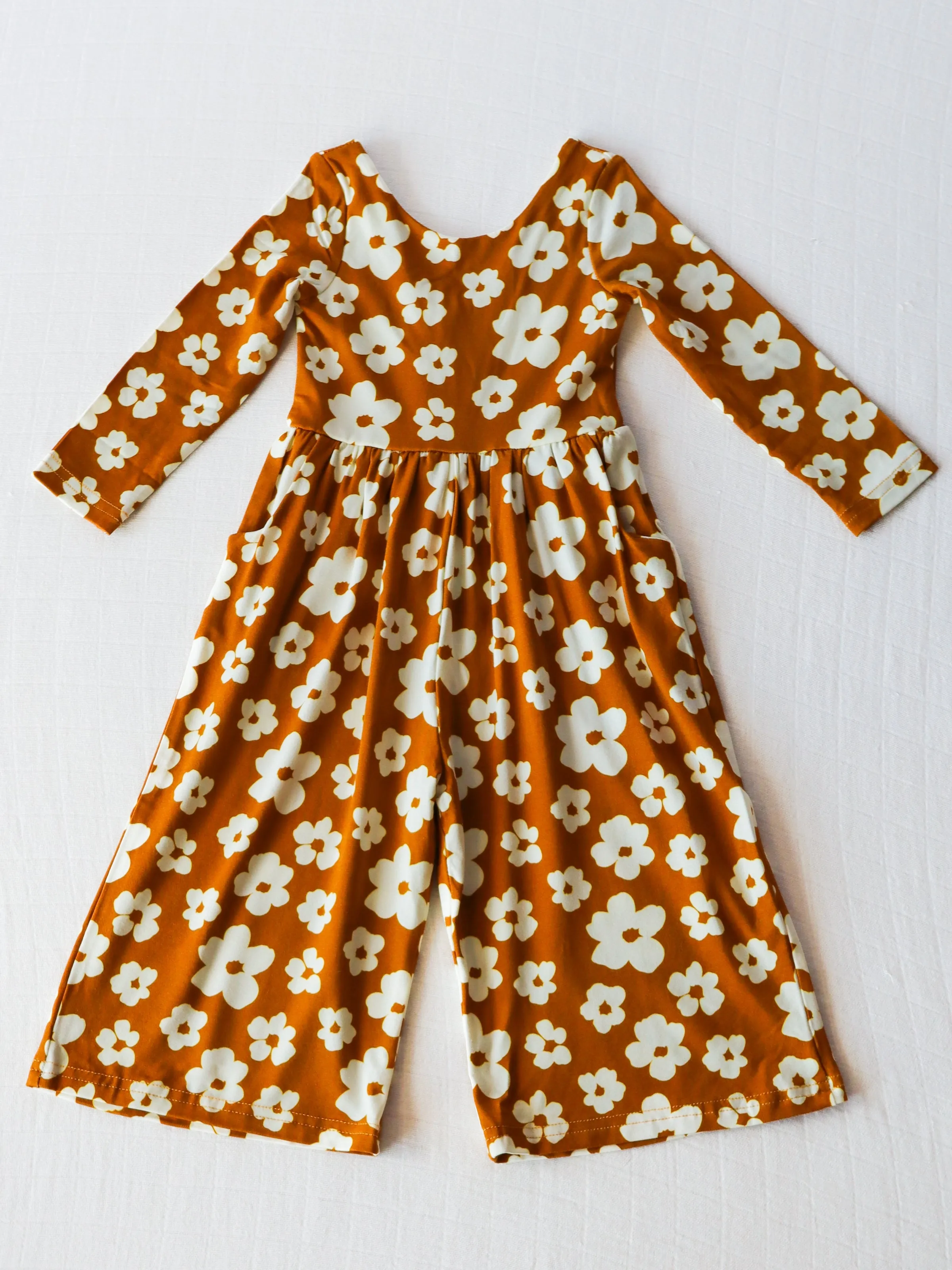 Leggy Romper - Mustard Blooms