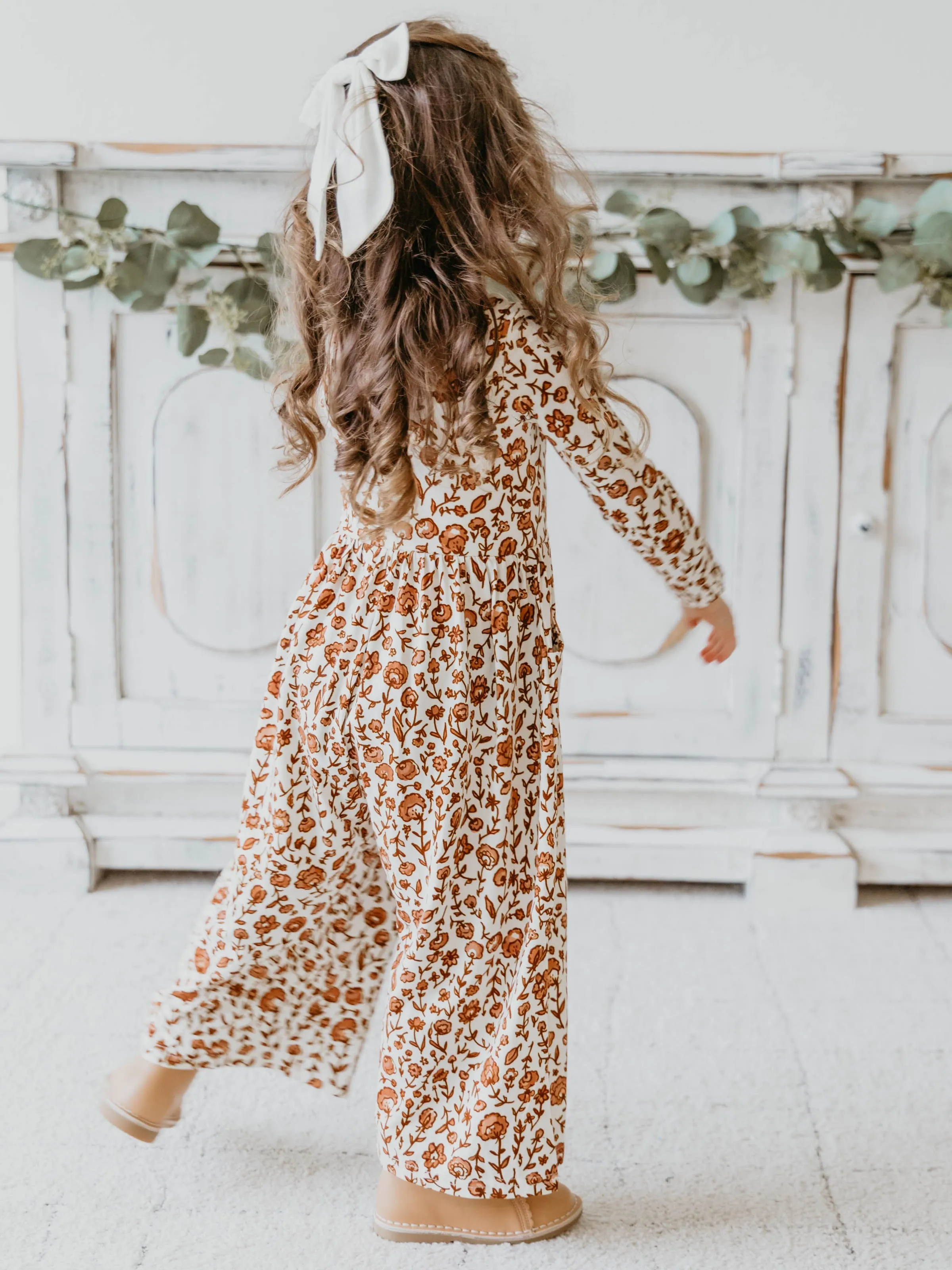 Leggy Romper - Rustic Flowers