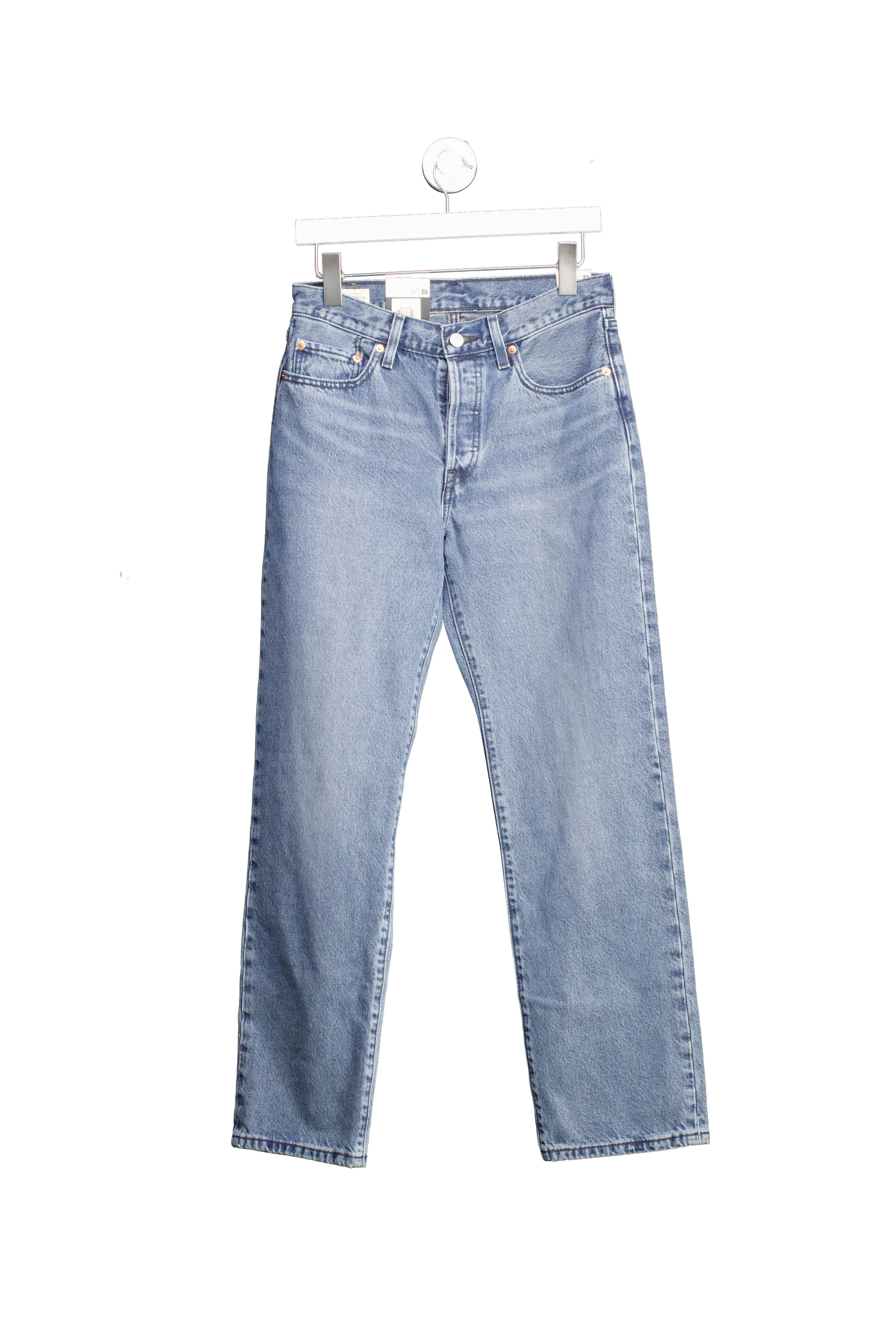 levis Blue 501 Mid Rise 90s Straight Leg Jeans W26