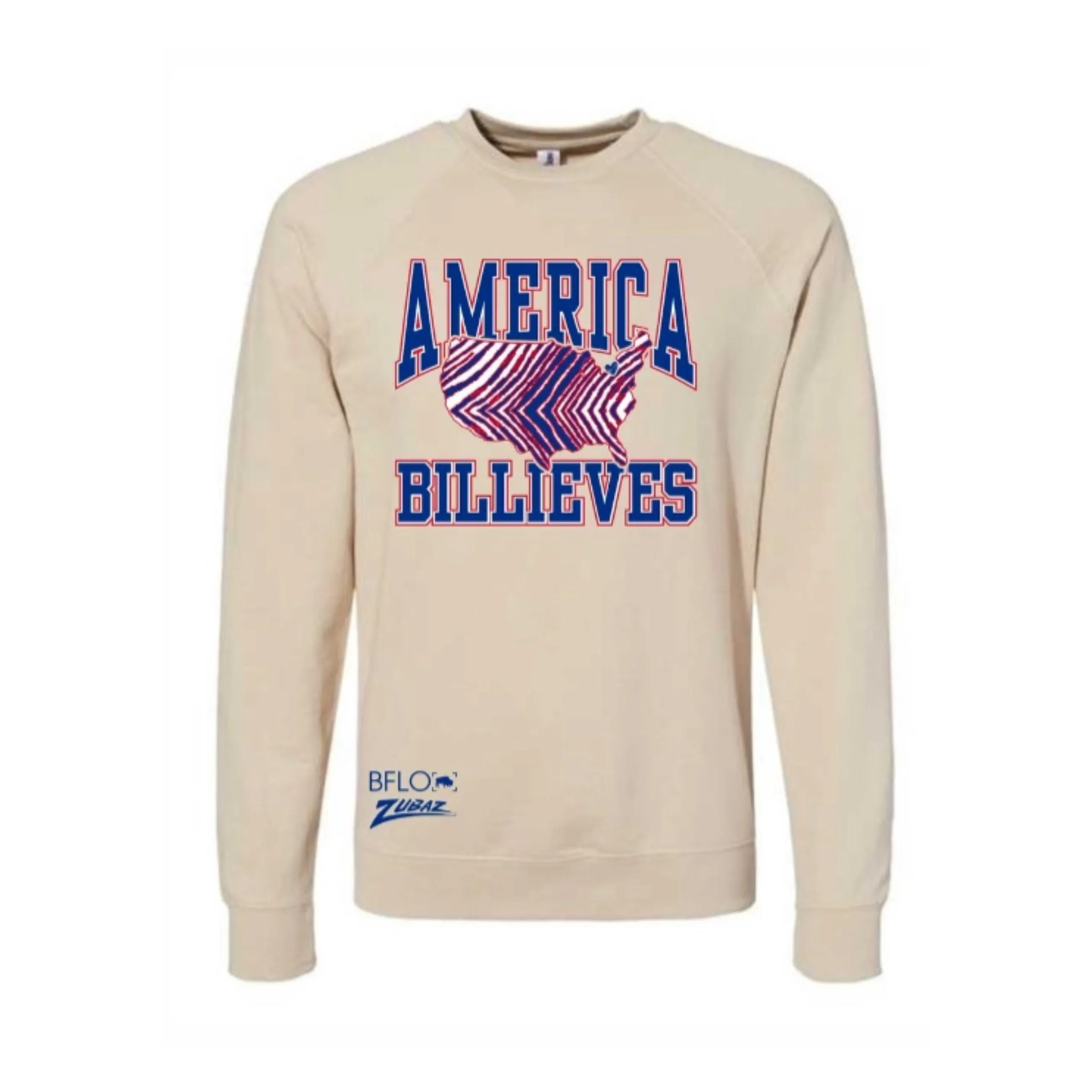 Limited Edition BFLO Zubaz America Billieves Crewneck