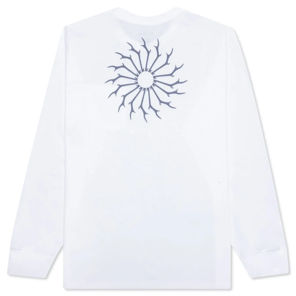 L/S Round Pocket Tee - White