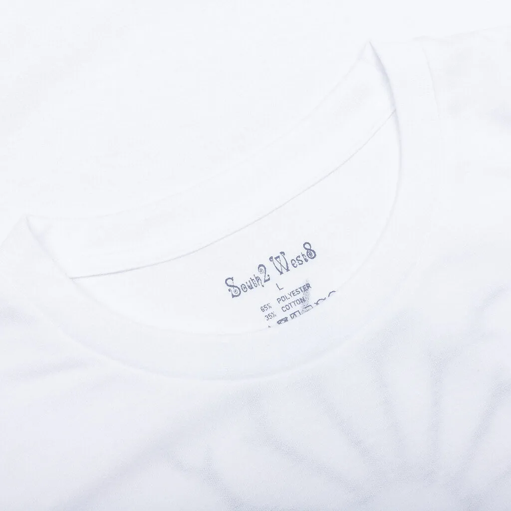 L/S Round Pocket Tee - White