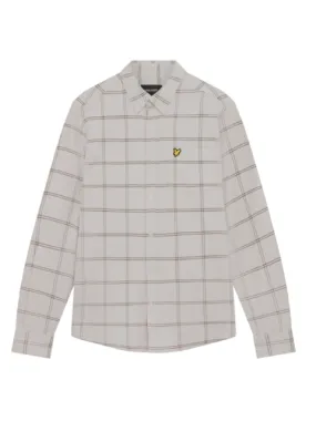 Lyle & Scott Windowpane Brushed Shirt/Light Mist - W23 SALE