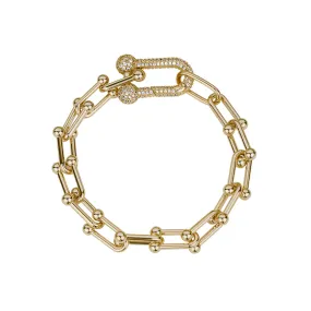 MARINA LINK CRYSTAL LOCK BRACELET