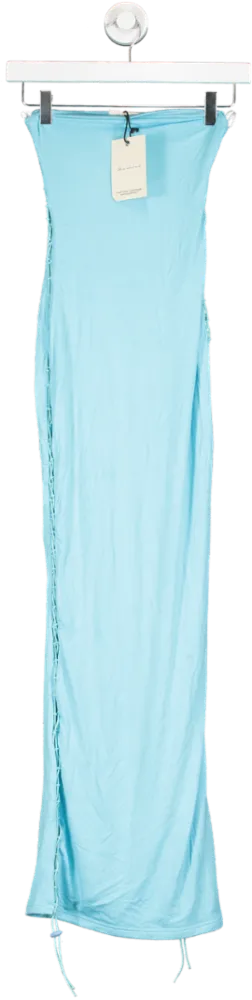 Mars the Label Blue The Lace Up Maxi Dress UK 6