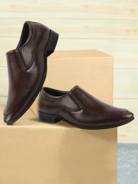 Men Brown Formal Office Meeting Slip On Shoes