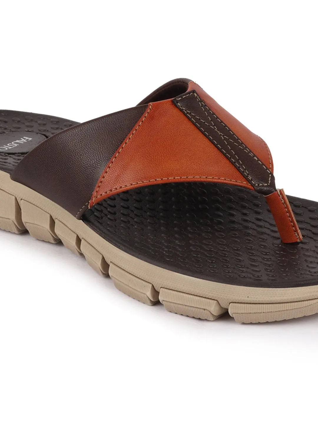 Men Tan Casual Flexible Phylon Sole Slippers