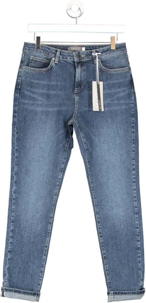 Mint Velvet Blue Houston Indigo Midi Slim Jeans UK 12