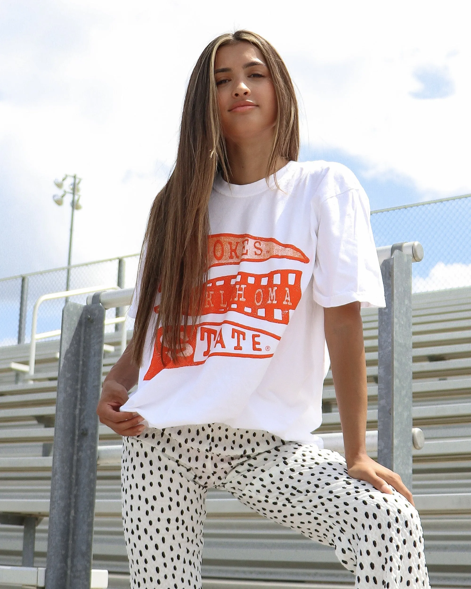 OSU Cowboys Pennant White Tee