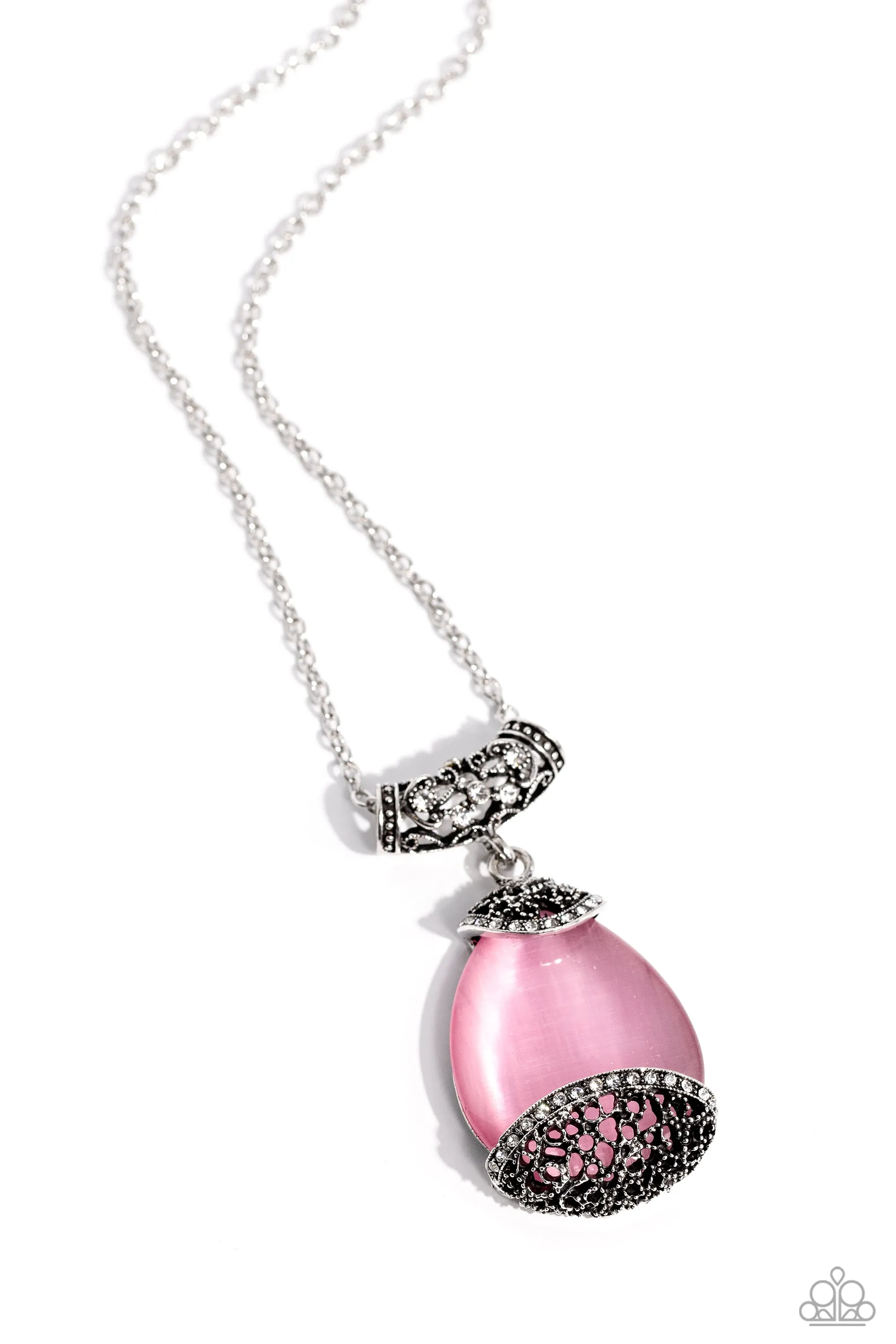 Paparazzi Hypnotic Headliner Pink Necklace & Earring Set