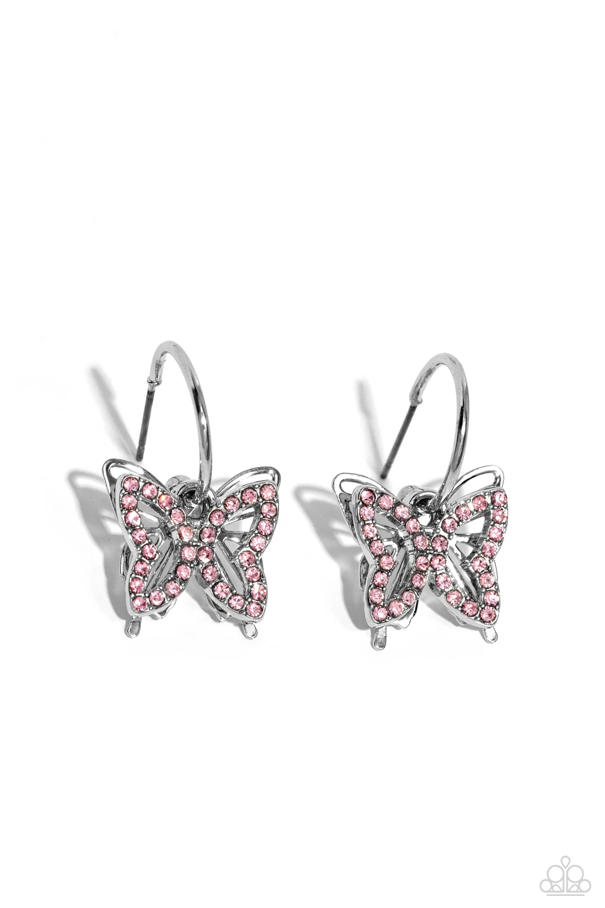 Paparazzi Lyrical Layers Pink Post Earrings