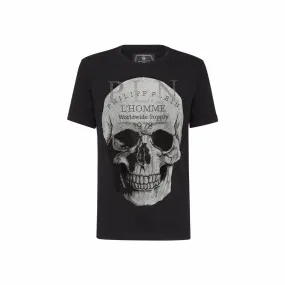 Philipp Plein Platinum Cut Round Neck Skull Men's T-Shirt