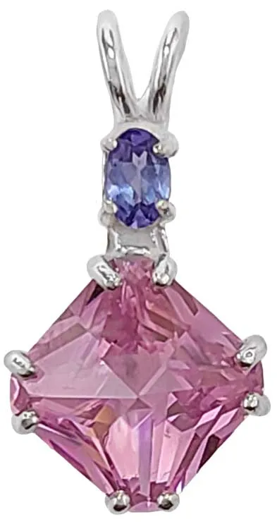 Pink Garnet Mini Magician Stone? with Oval Cut Tanzanite