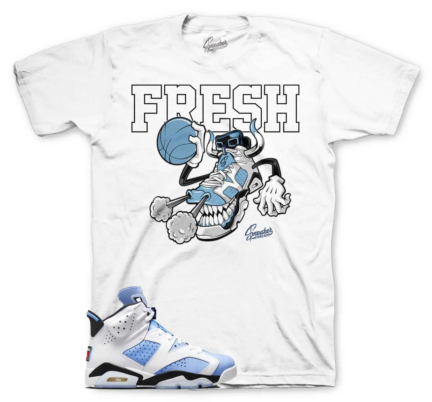 Retro 6 University Blue Fresh Kicks Shirt