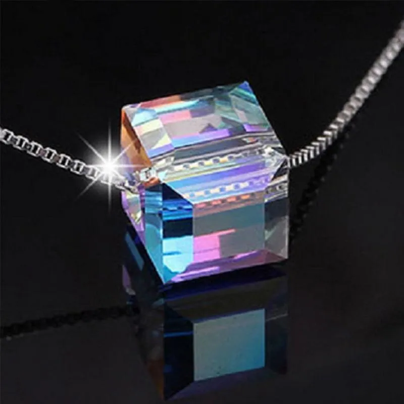 Rubicon Rainbow Aurora Sugar Cube Necklace