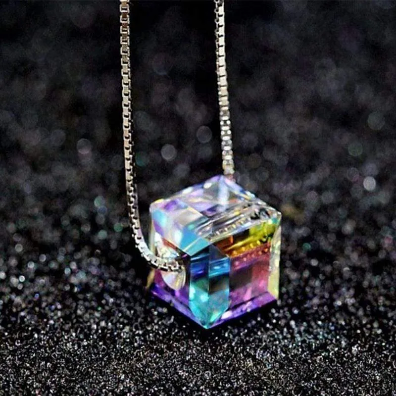 Rubicon Rainbow Aurora Sugar Cube Necklace