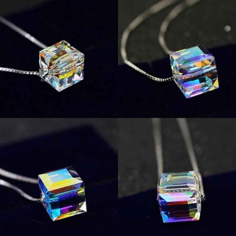 Rubicon Rainbow Aurora Sugar Cube Necklace