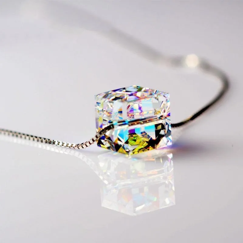 Rubicon Rainbow Aurora Sugar Cube Necklace