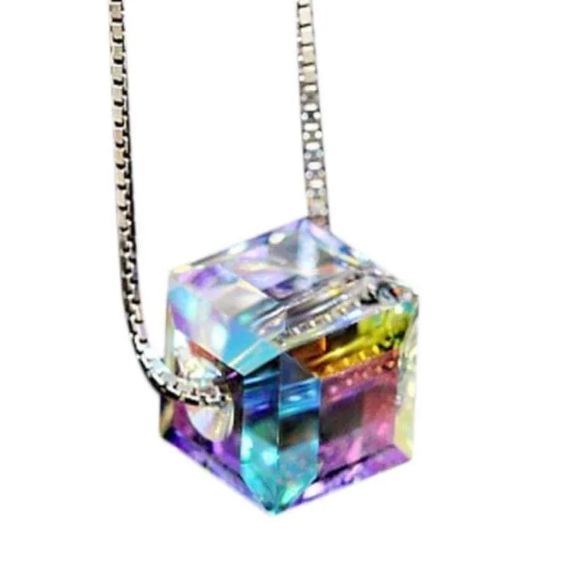 Rubicon Rainbow Aurora Sugar Cube Necklace