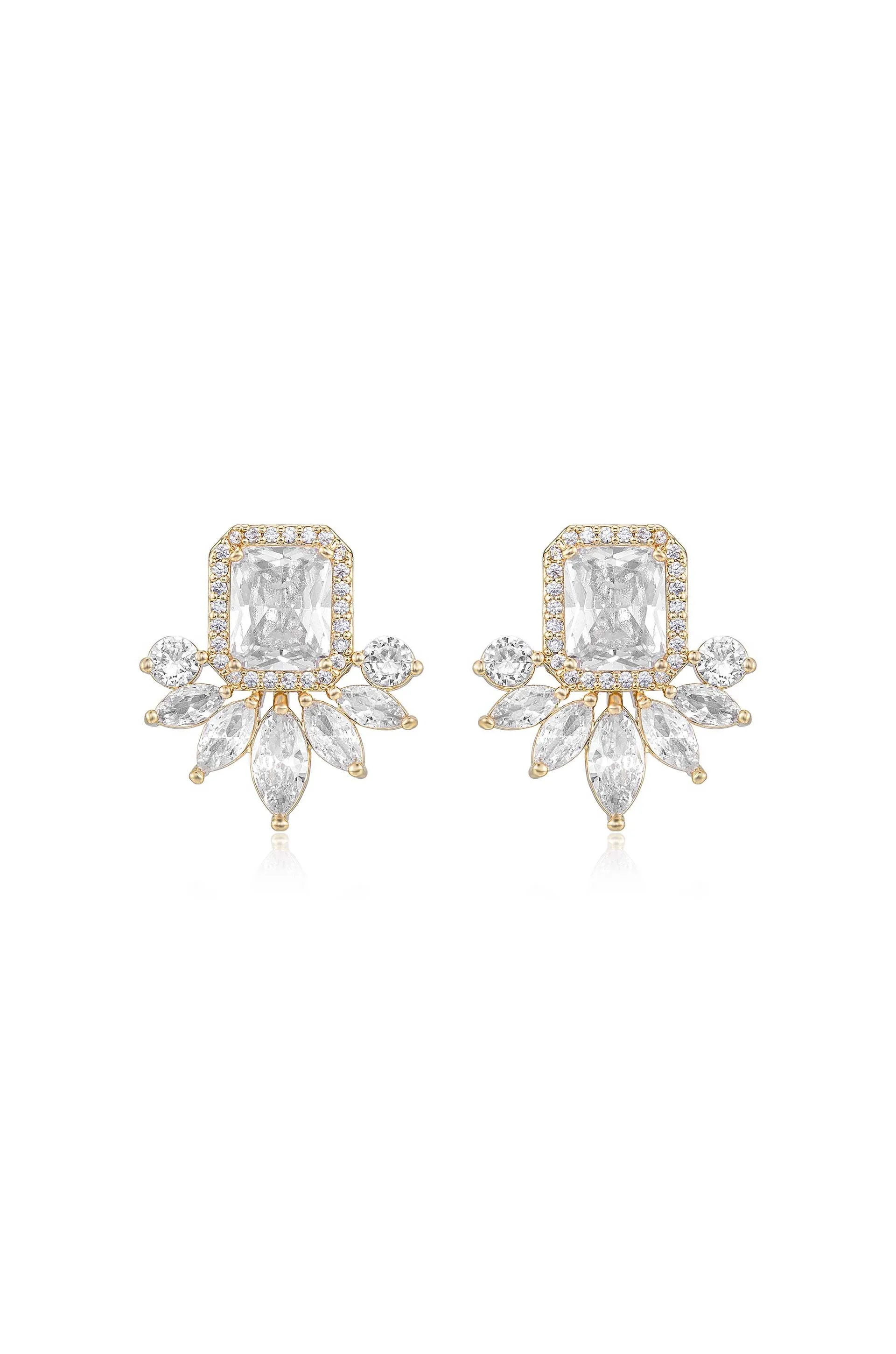 Shine Crystal Stud Earrings