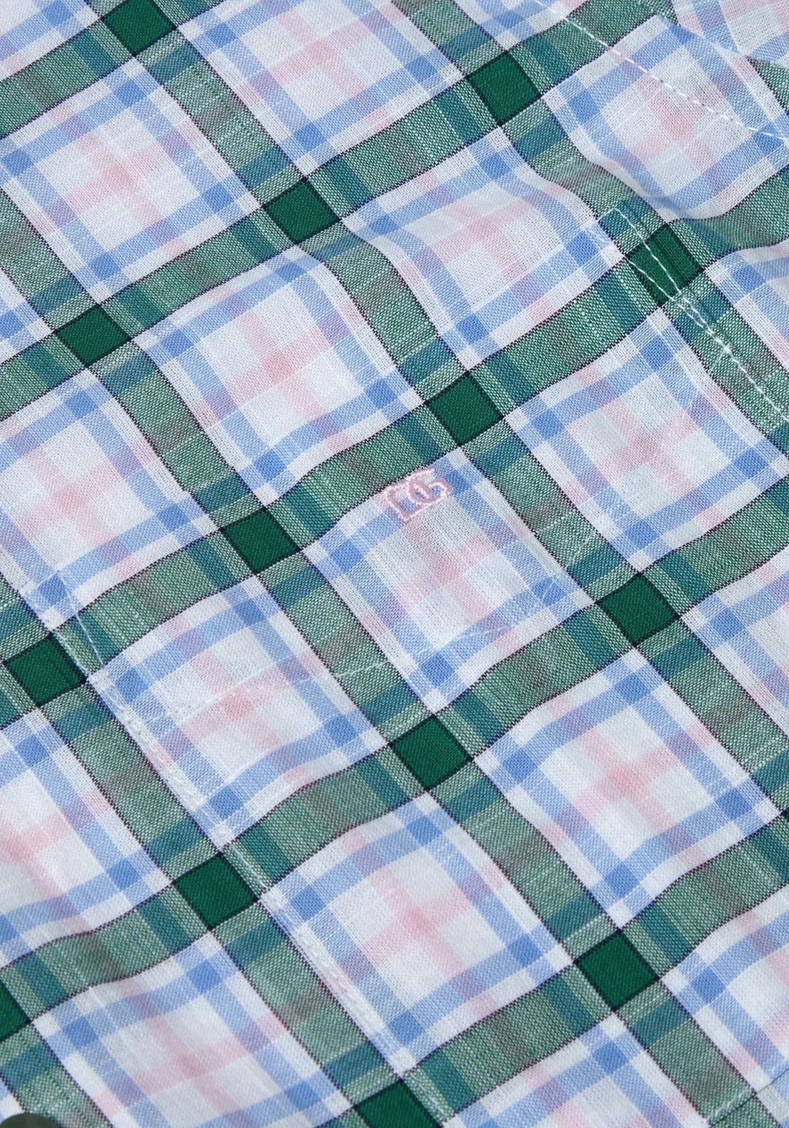 Short Sleeve Check Shirt - Green