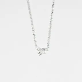 Silver Crystal Baguette Necklace