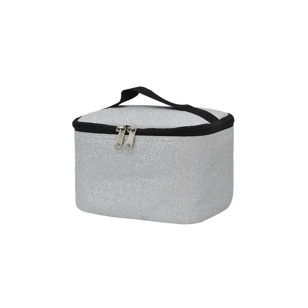 Silver Glitter NGIL Cosmetic Case