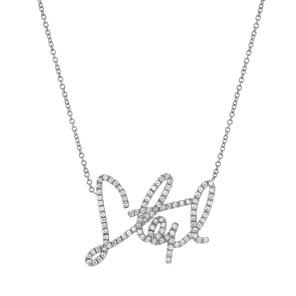 Single Name Custom Signature Necklace With Diamonds