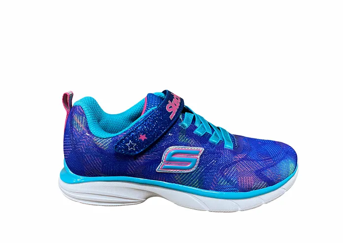 Skechers sneakers for girls and boys Spirit sprint Rainbow Raz 81337L BLMT blue