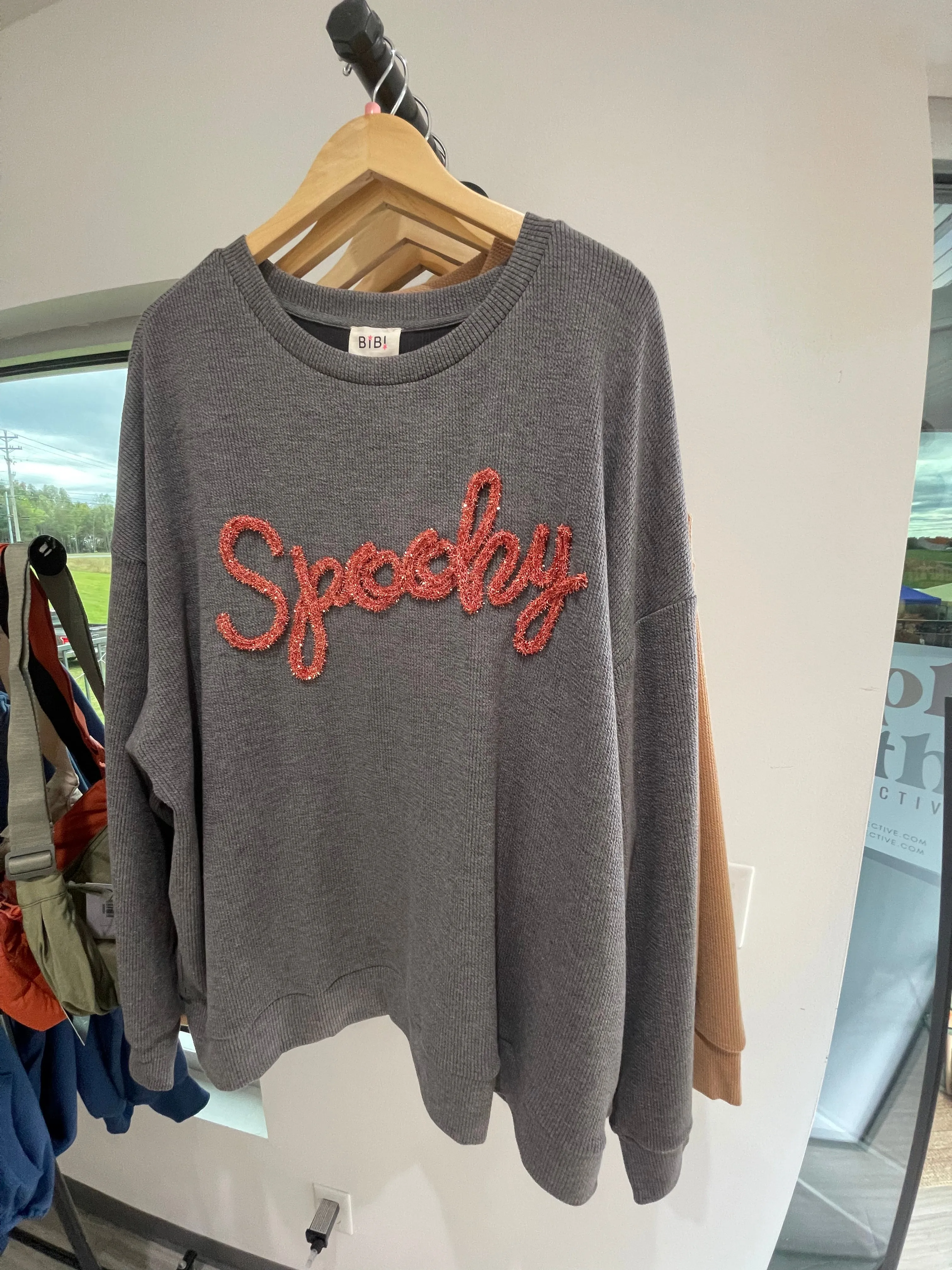 Spooky Ribbed Crewneck Sweatshirt