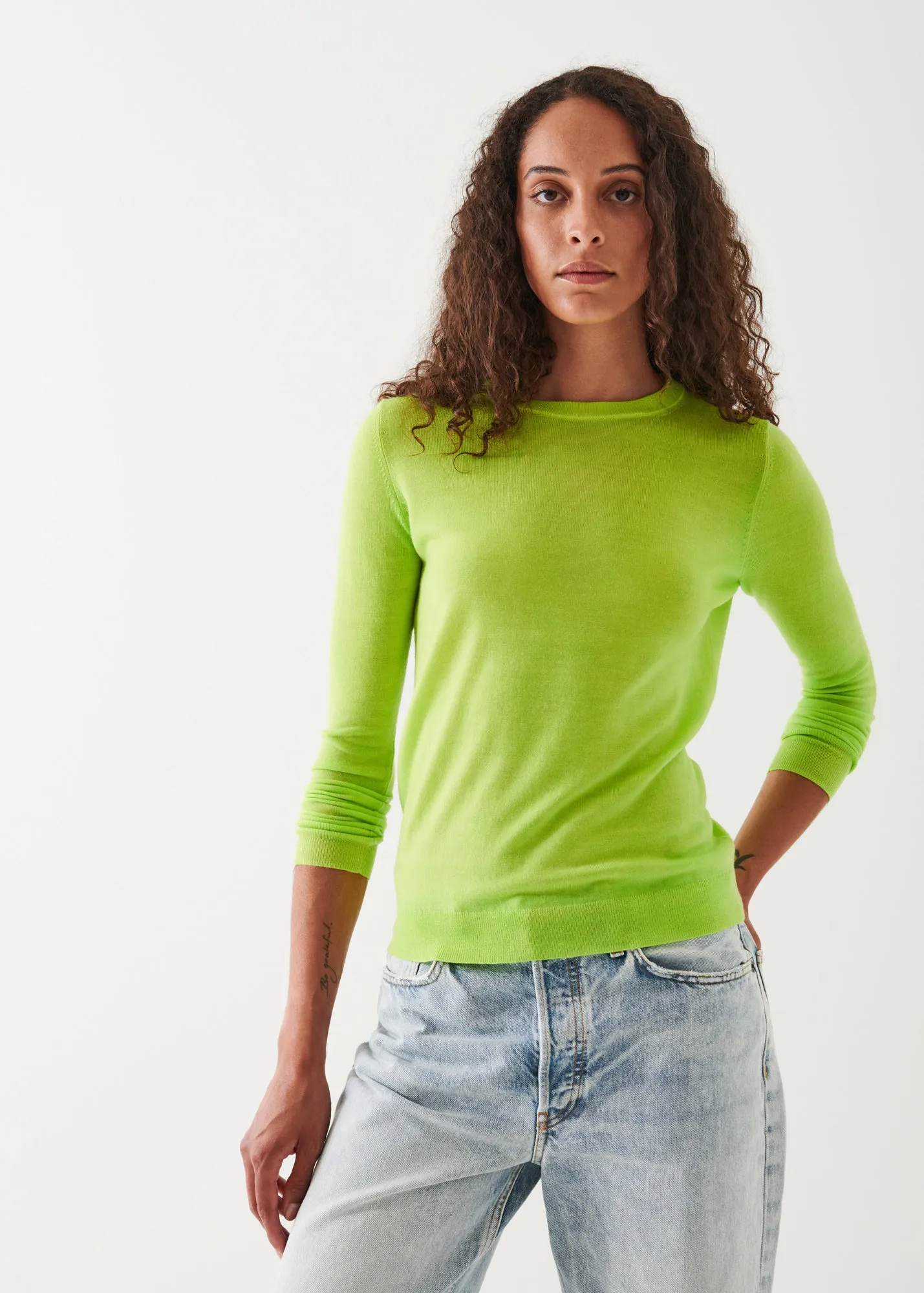 SUPERFINE MERINO SUNFADE CREWNECK