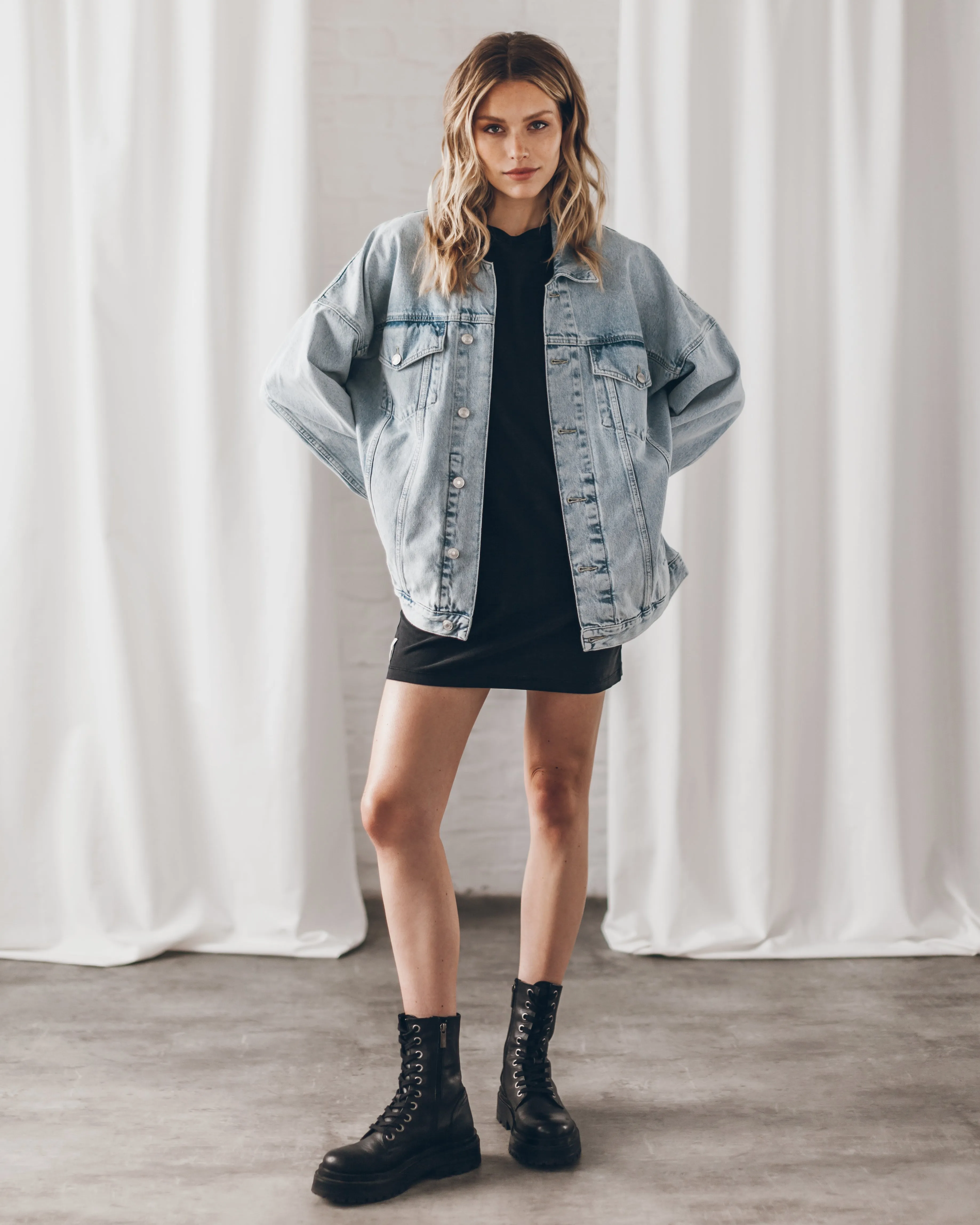 The Blue Oversized Denim Jacket