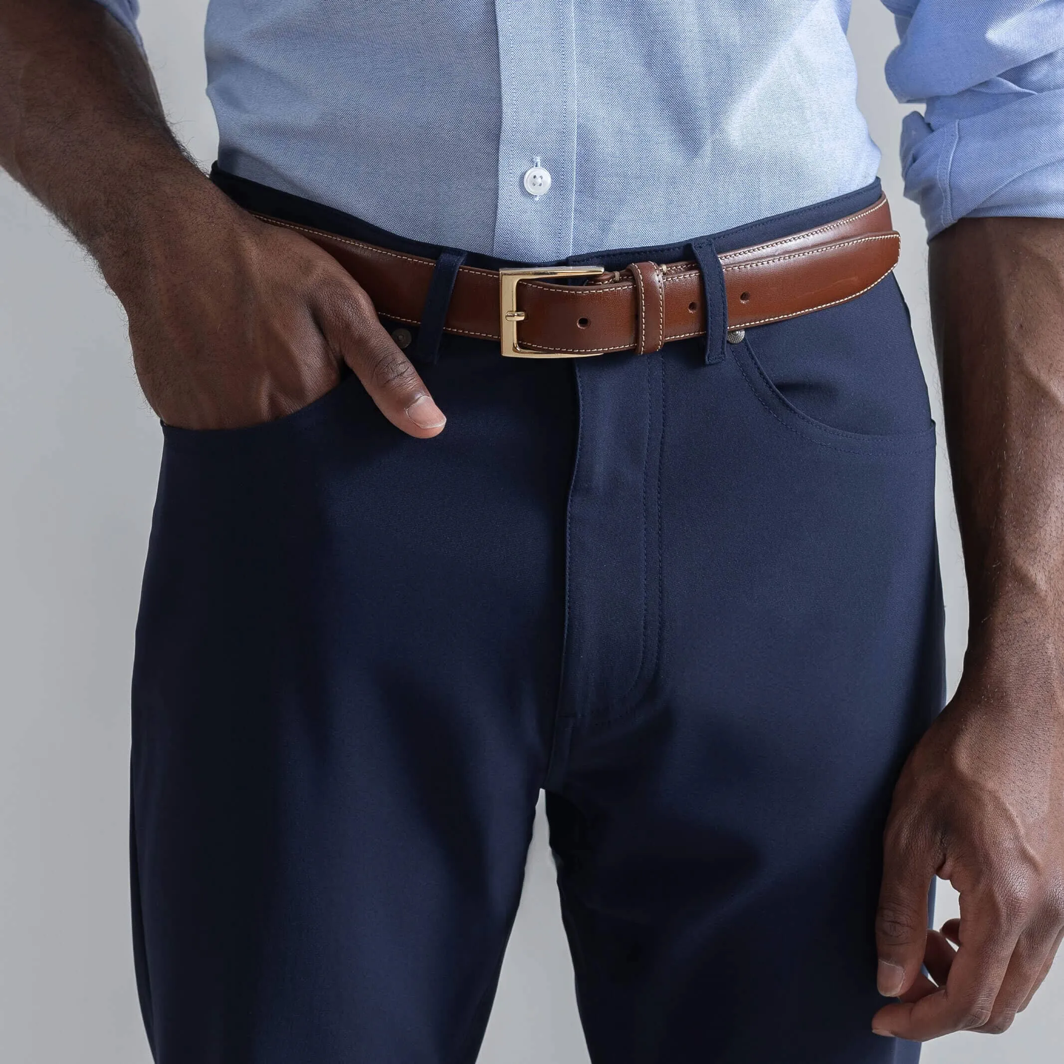 The Navy Performance Stretch Franklin 5 Pocket Custom Pant