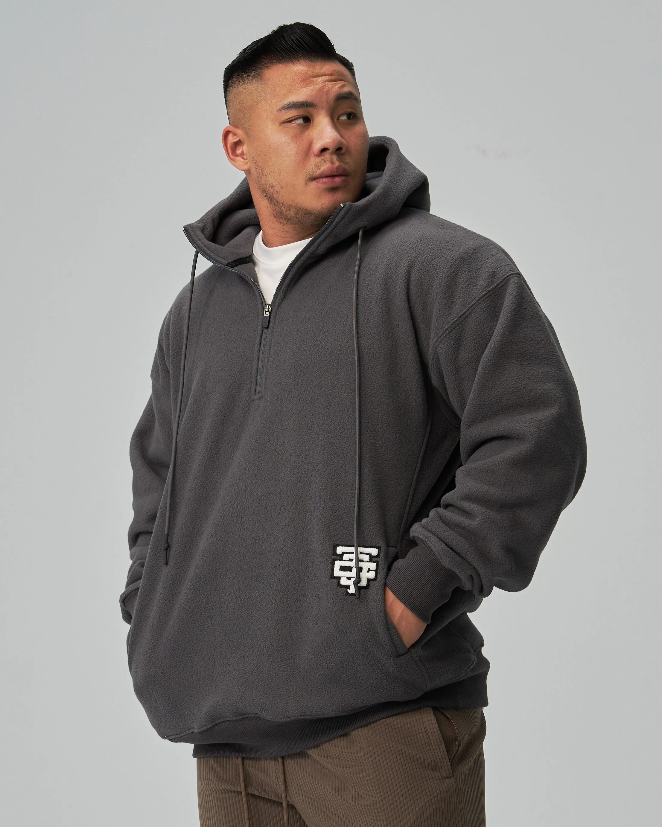 TJTC Embroidered Patch Sherpa Hoodie