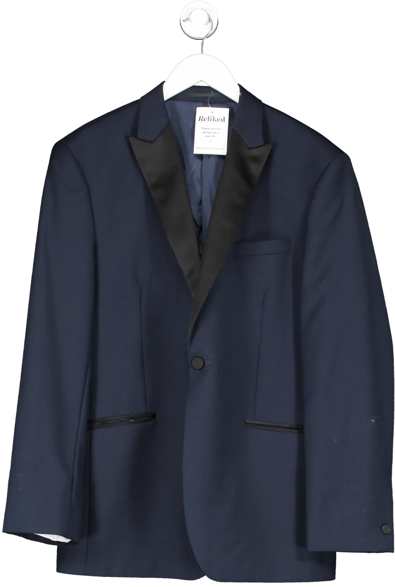 TM LEWIN Blue Tailored Slim Fit Blazer UK L