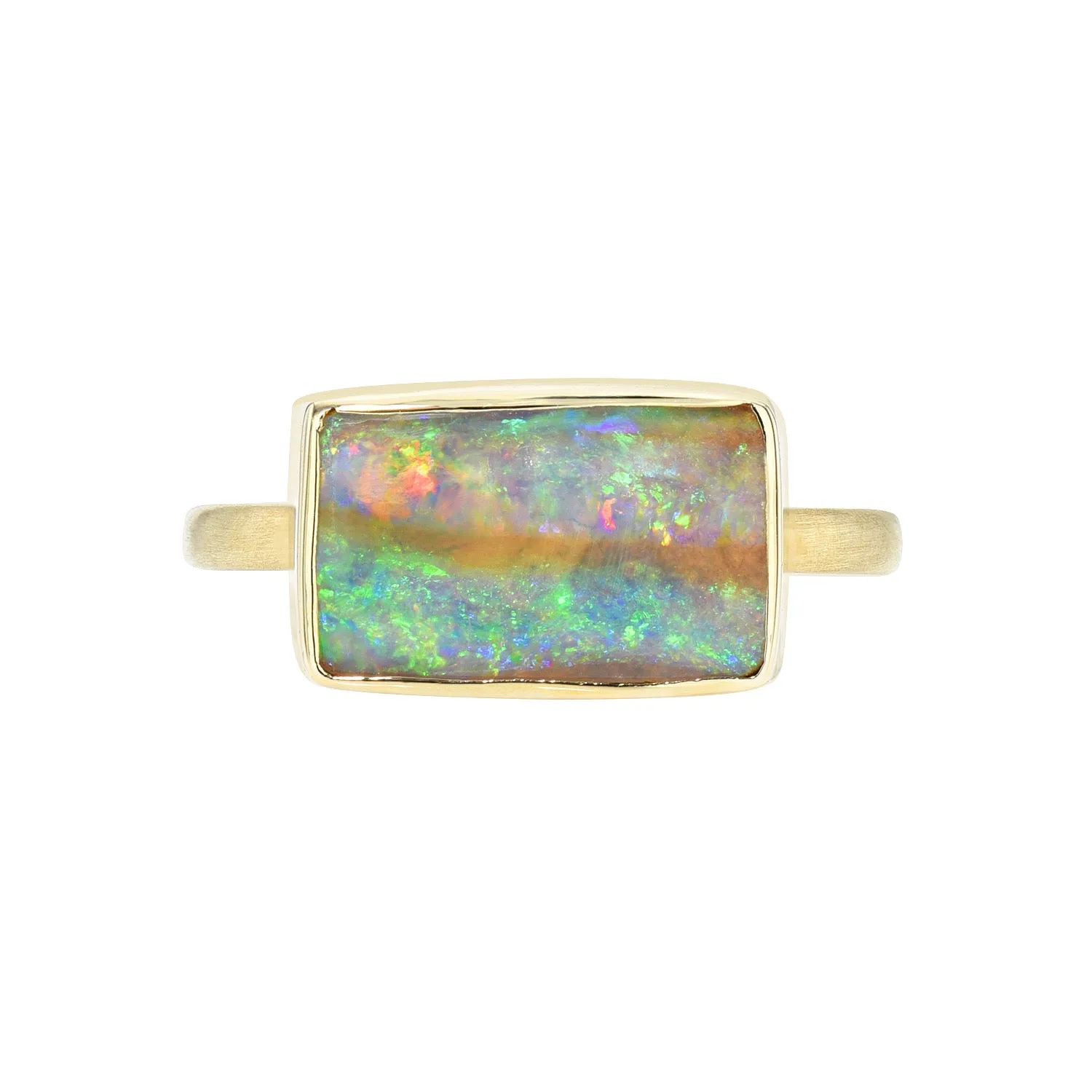 View from a Rainbow Australian Opal Ring