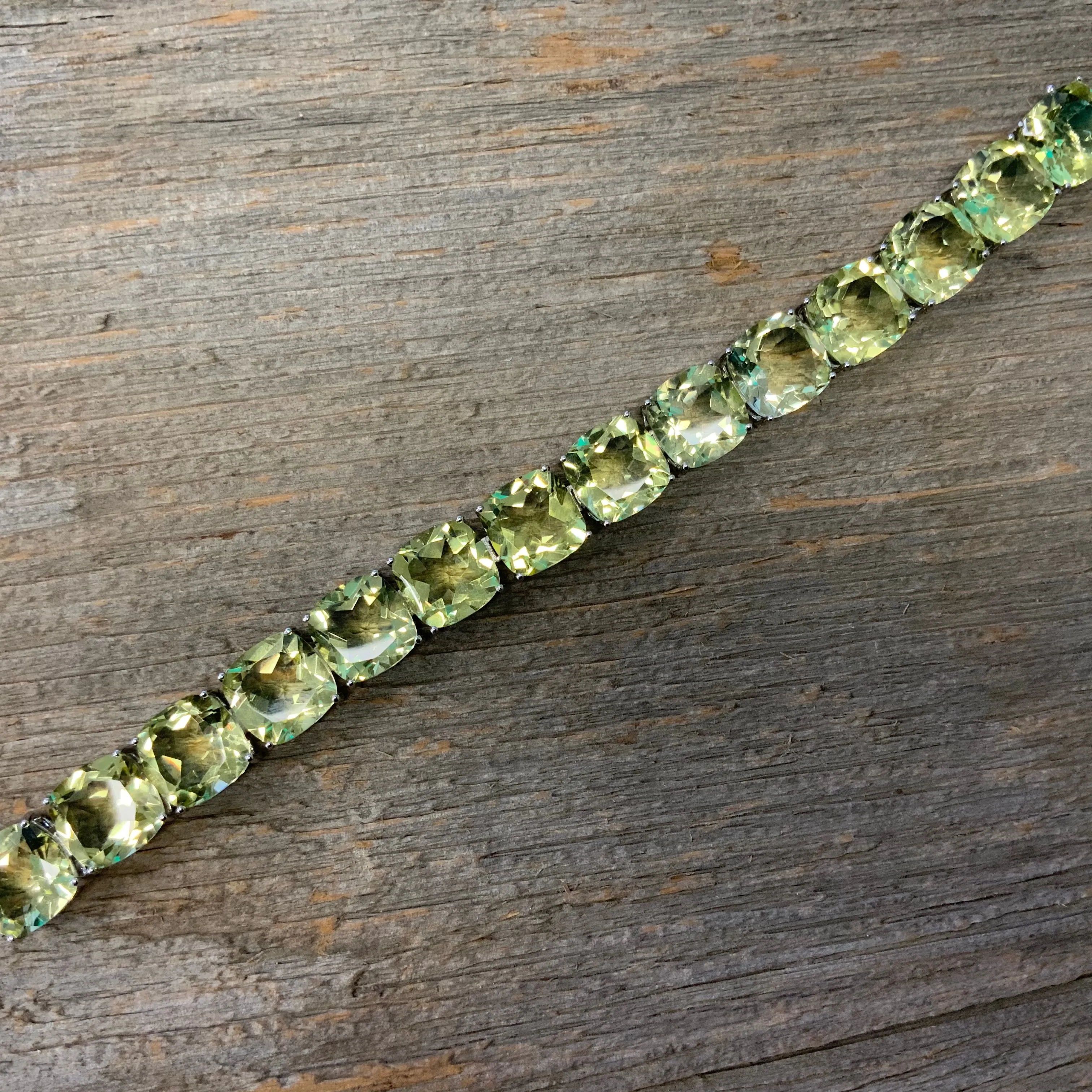 Vintage Peridot Sterling Silver Bracelet