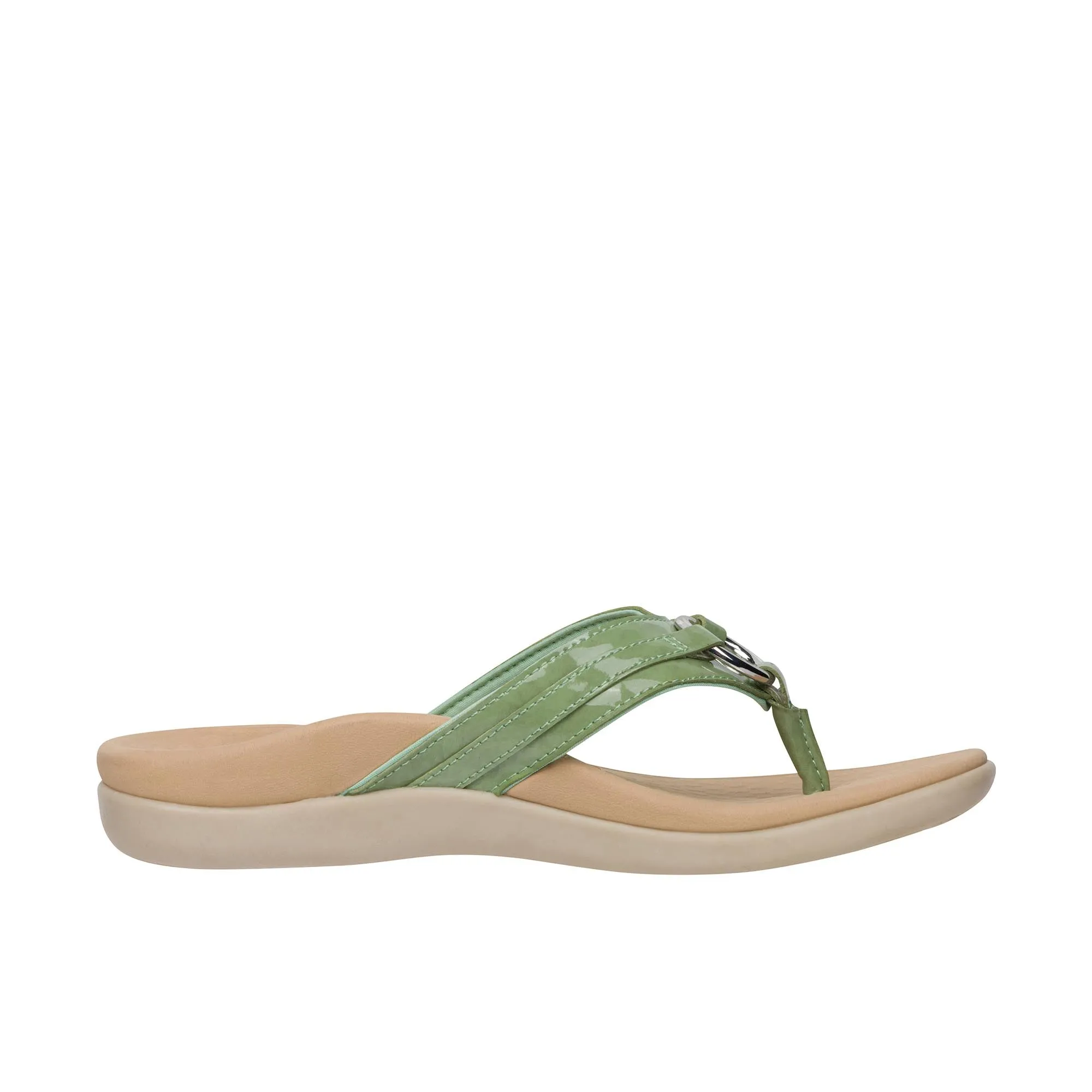 Vionic Womens Tide Aloe Toe Post Sandal Agave