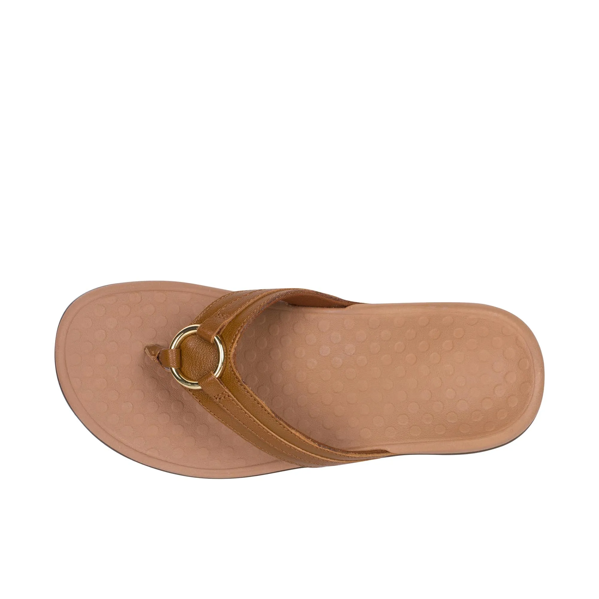 Vionic Womens Tide Aloe Toe Post Sandal Mocha